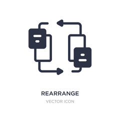 rearrange icon on white background. Simple element illustration from Business concept. © zaurrahimov