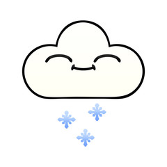 gradient shaded cartoon snow cloud