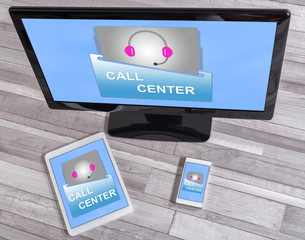 Call center concept on different devices