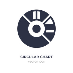 circular chart icon on white background. Simple element illustration from Business and analytics concept.