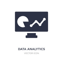 data analytics icon on white background. Simple element illustration from Business and analytics concept.