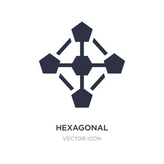 hexagonal interconnections icon on white background. Simple element illustration from Business and analytics concept.