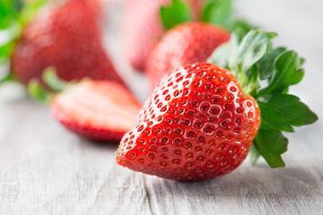 Red fresh strawberries