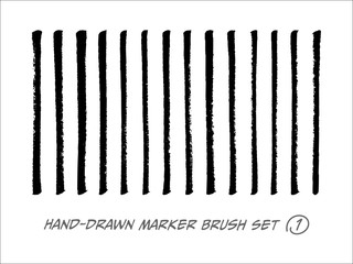 Hand-Drawn Marker Brush Vector Set