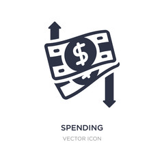 spending icon on white background. Simple element illustration from Business and finance concept.