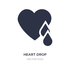 heart drop icon on white background. Simple element illustration from Charity concept.