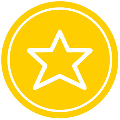 star shape circular icon