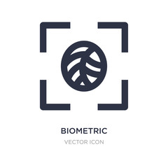 biometric identification icon on white background. Simple element illustration from Cyber concept.