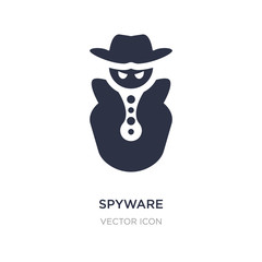 spyware icon on white background. Simple element illustration from Cyber concept.