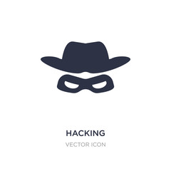 hacking icon on white background. Simple element illustration from Cyber concept.