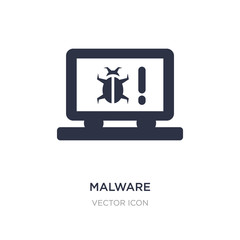 malware icon on white background. Simple element illustration from Cyber concept.