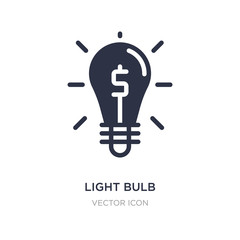 light bulb icon on white background. Simple element illustration from Digital economy concept.