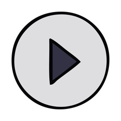 cute cartoon play button