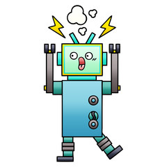 gradient shaded cartoon robot