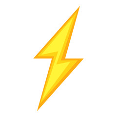Colorful cartoon lightning symbol