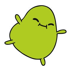 cartoon of a cute jumping bean