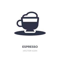 espresso icon on white background. Simple element illustration from Drinks concept.