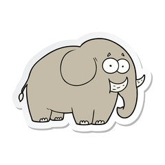 sticker of a cartoon elephant