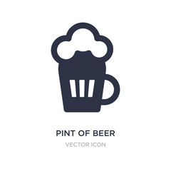 pint of beer icon on white background. Simple element illustration from Drinks concept.