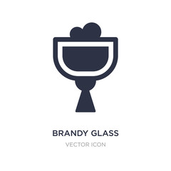 brandy glass icon on white background. Simple element illustration from Drinks concept.