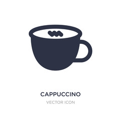 cappuccino icon on white background. Simple element illustration from Drinks concept.