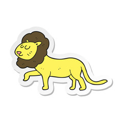 sticker of a cartoon lion