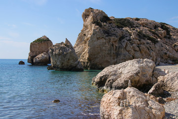 Petra-tou-Romiou - place of Afrodita birth on Cyprus (with Stone stacking)
