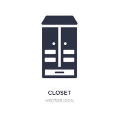 closet icon on white background. Simple element illustration from Furniture concept.