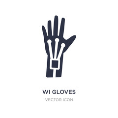 wi gloves icon on white background. Simple element illustration from Future technology concept.