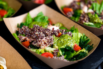 fresh salad with shrimp