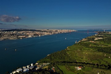 Lissabon in Portugal aus der Luft