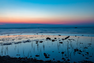 sunset in baltic sea, Latvia