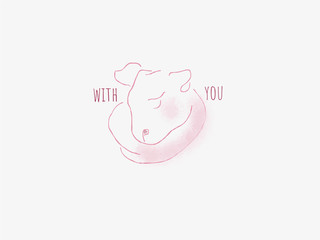 a calf making hugs with you