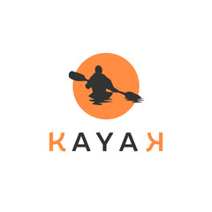 kayak logo inspirations with sun background