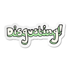 sticker of a disgusting cartoon