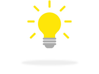 Glühbirne als Symbol für Lösung, Strom, Idee oder Erfolg