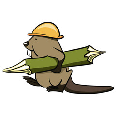 Beaver Builder carries a wooden log