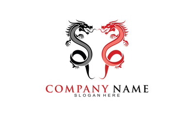 Two dragon logo