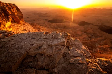 Foto op Canvas sunrise over the Ramon crater, Mitzpe Ramon, Israel © oren