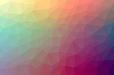 Illustration of abstract low poly red horizontal background.
