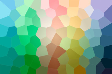 Abstract illustration of blue, green, orange, pink, purple, red, yellow Big Hexagon background