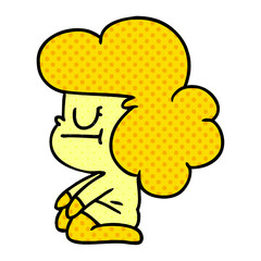 cartoon of a kawaii alien girl