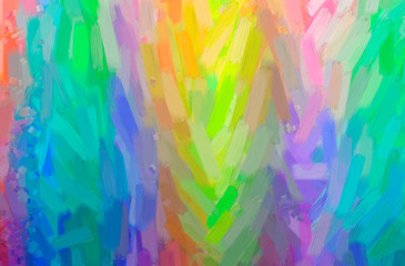Abstract illustration of blue, green, yellow and red Oil Paint with big brush background