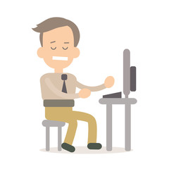 Businessman vector illustration in flat style