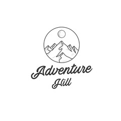 adventure logo designs inspirations with the mountain view