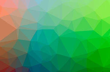 Illustration of abstract Green horizontal low poly background. Beautiful polygon design pattern.
