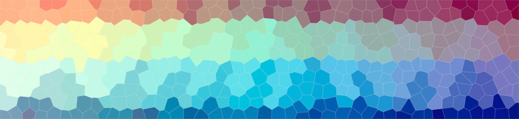 Obraz na płótnie Canvas Abstract illustration of blue and red Small Hexagon background