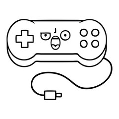 line drawing cartoon game controller