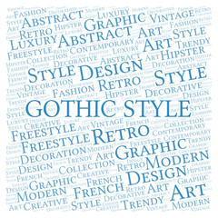 Gothic Style word cloud.