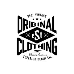 Typography Shirt design logo template. Vector illustration.